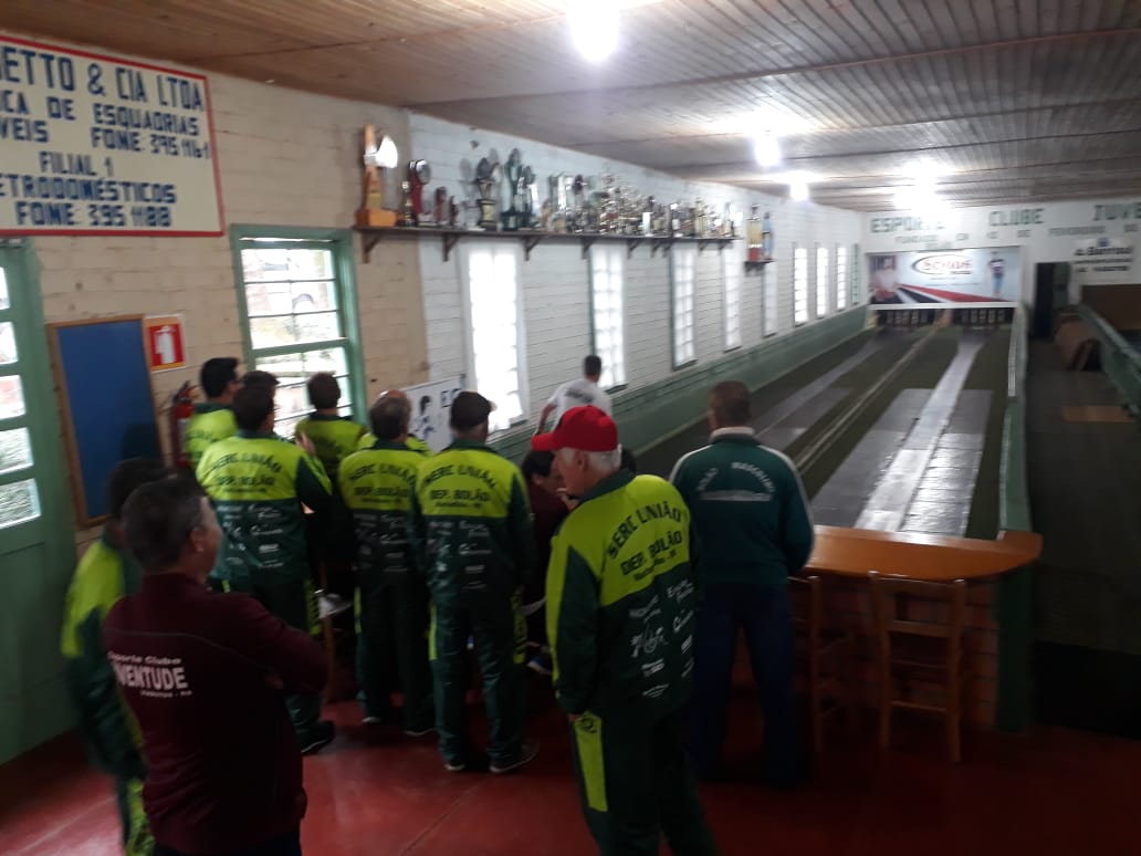 Ir para  <p>No &uacute;ltimo s&aacute;bado (02/06), a equipe de bol&atilde;o do Esporte Clube Juventude disputou a primeira partida da fase regional do Estadual de Bol&atilde;o, contra a equipe de Machadinho. A vit&oacute;ria da...
